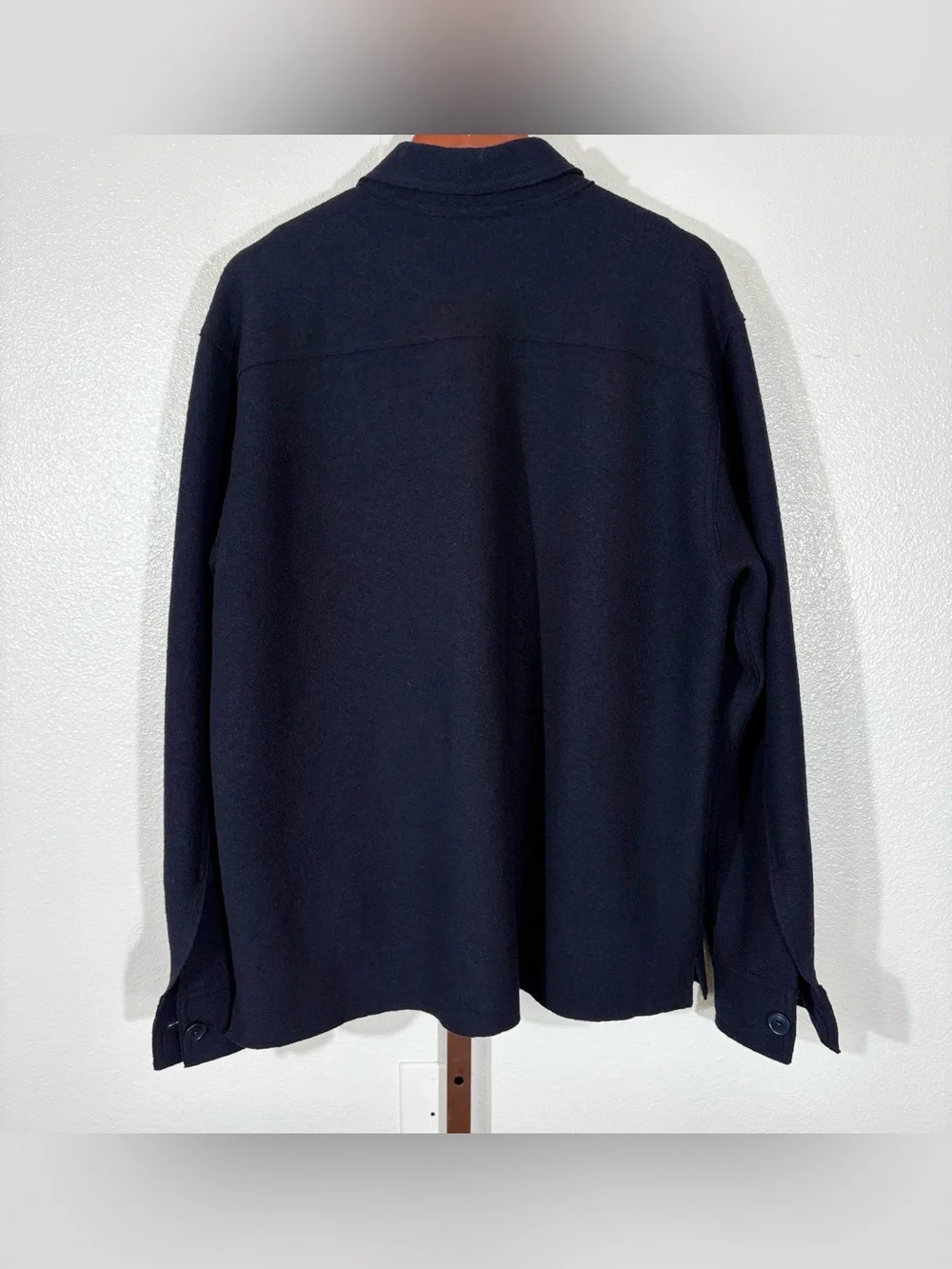 ETON Boiled Wool Shirt Jacket​ in Navy Size XL